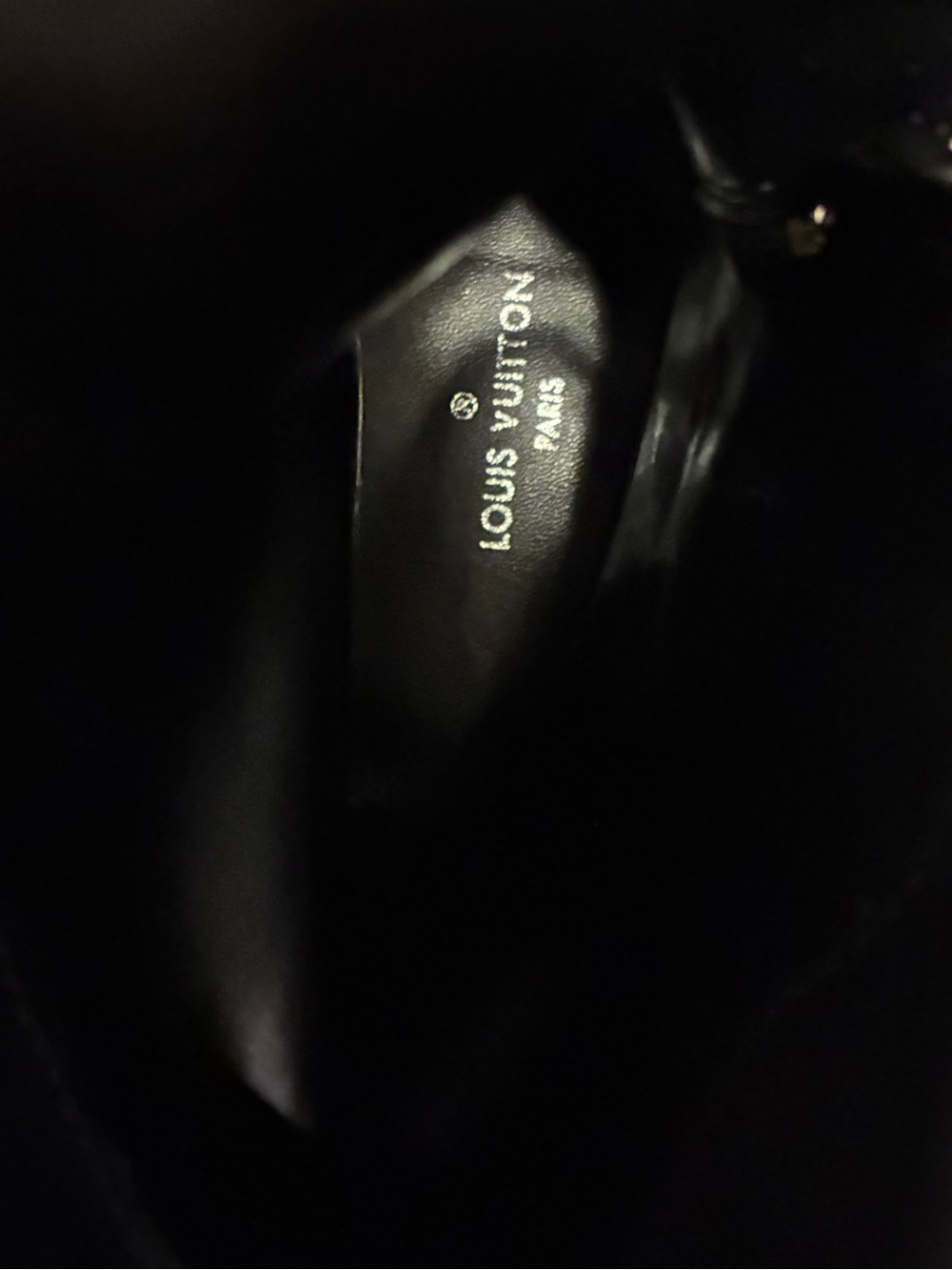 Louis Vuitton Black Leather Logo Insole - Picture 3 of 4